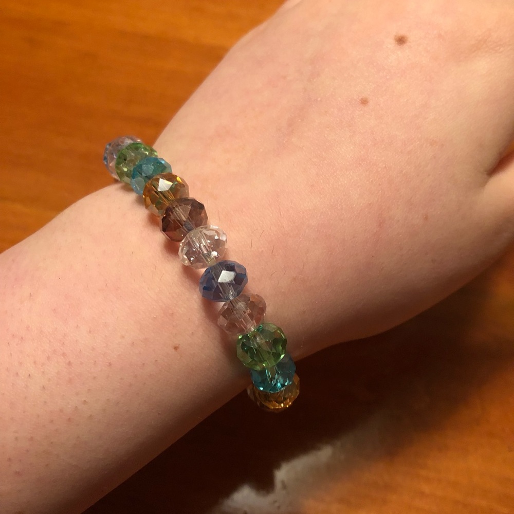 Multicolored glass beads bracelet!